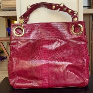 Steve Madden Sangria Croc Embossed Tote
